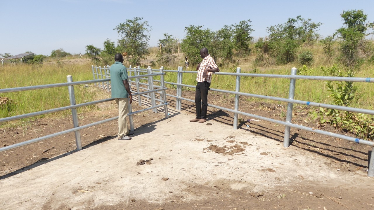 The district leaders inspecting the cattle crush last week. Photo by Emmanuel Opio The district leaders inspecting the cattle crush last week. Photo by Emmanuel Opio
